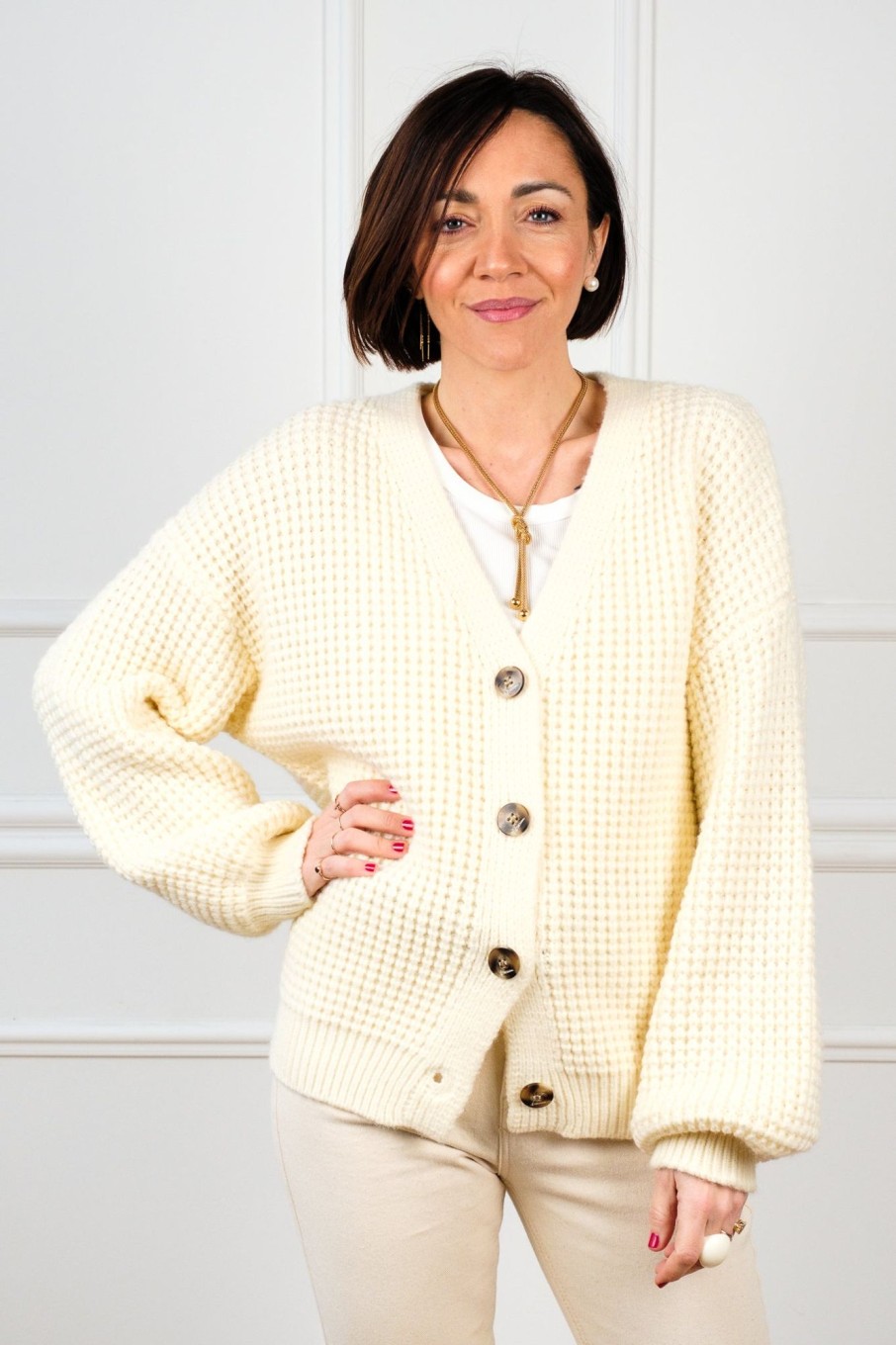 Abbigliamento Il Camerino | Cardigan Vaniglia