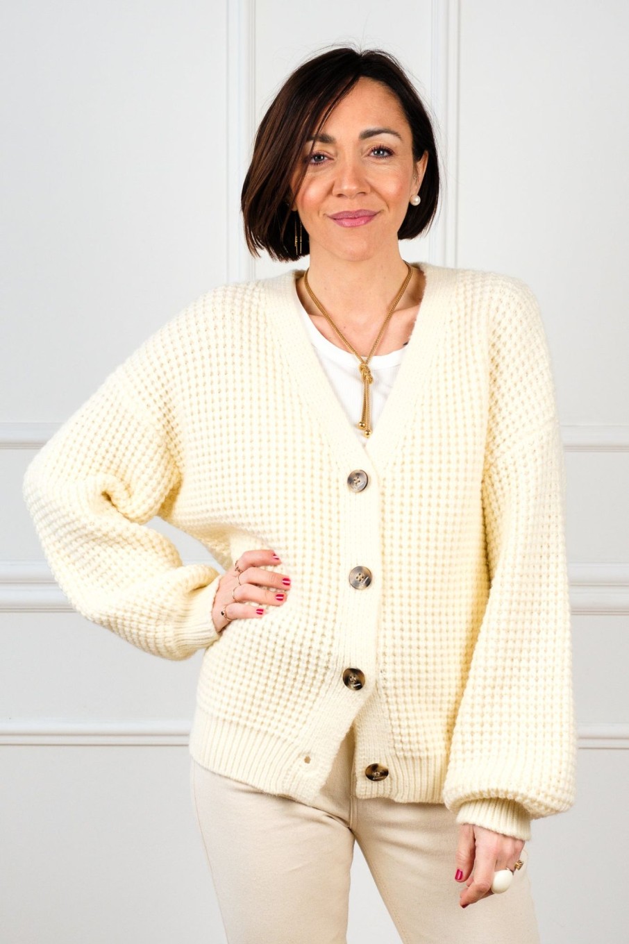 Abbigliamento Il Camerino | Cardigan Vaniglia